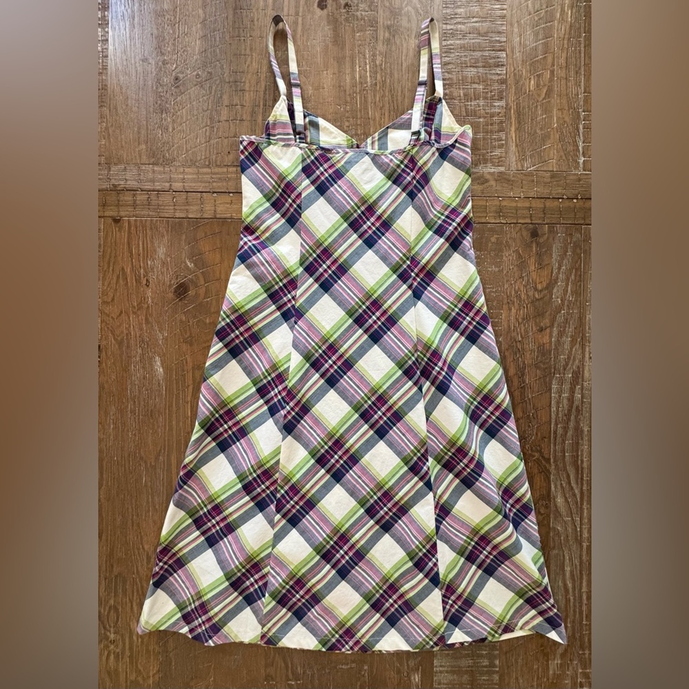New York & Company White, Blue, & Pink Plaid Women's Summer Dress, Size 8 (NEW) - Picture 8 of 11